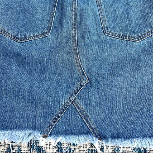 AFRM Denim Skirt Midi Length Blue Waist 30 NWT - Picture 3 of 7